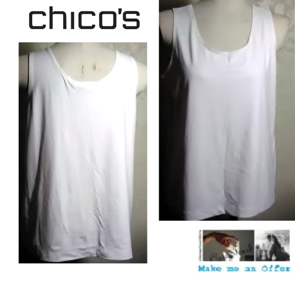Chico's Tops - Chico's  New White Sleeveless Top Size 3(16-18)